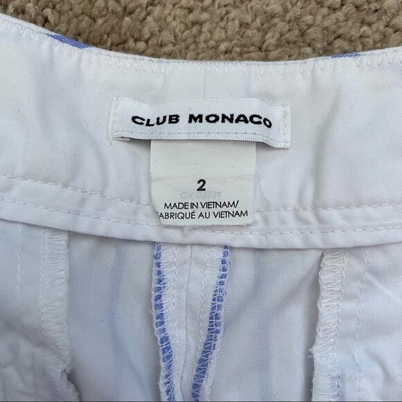 Club Monaco Amber Short Raj Blue Stripe Size 2 - Picture 10 of 14